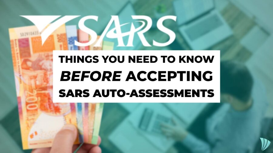 Hand holding South African banknotes with text overlay: Things you need to know before accepting your SARS auto assessment.